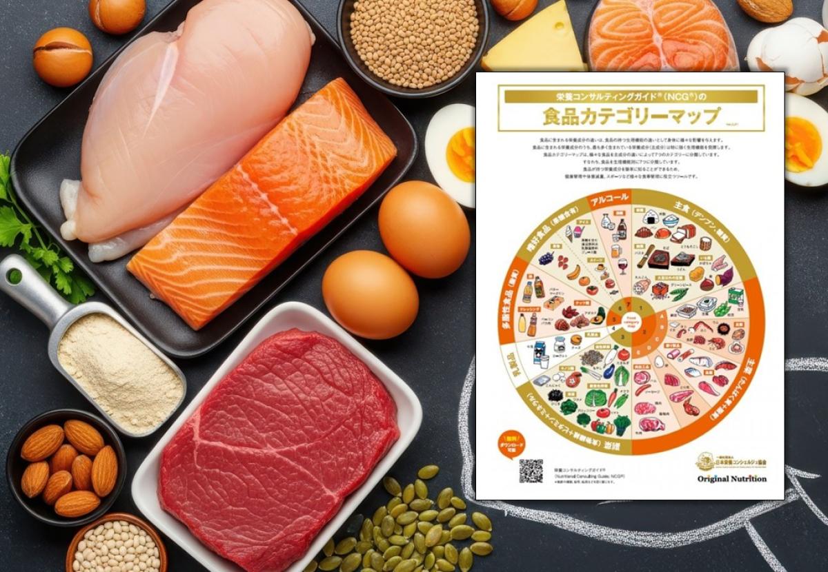 【活用法 解説】日本栄養コンシェルジュ協会の食品カテゴリーマップ ®「カテゴリー2 番」  ～ 主菜＝たんぱく質と脂質を含む食品の正しい摂り方 ～